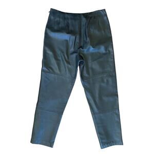 Terry Lewis Classic Luxuries Black Leather Pants Lined Straight- NWOT